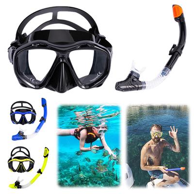 Dry Snorkel Set Wide View Anti-Fog Scuba Diving Mask Professional Snorkeling Gear for Snorkeling Scuba Diving Swimming