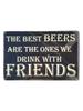 AMERICAN WIT (The Best BEERS Are The Ones We Drink With FRIENDS) 8" X 12" Metal Tin Funny Bar Sign Wall Decor Plaque Pos Sign