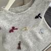 Autumn New Large Size Vest Women's Crew Neck Bow Design Top
