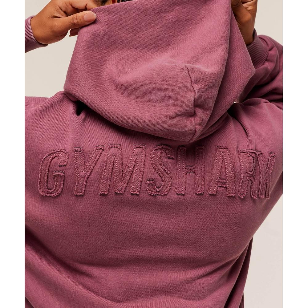 Gymshark Power Washed Oversized Hoodie Reset Pink Acid Wash Small Ball B4c5f Kc8n