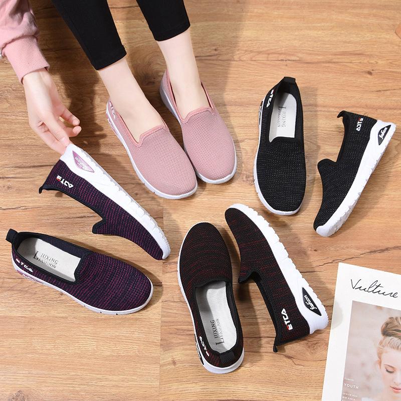 Summer New Casual Pumps Women's Comfortable Breathable Loafers Walking Cloth Shoes