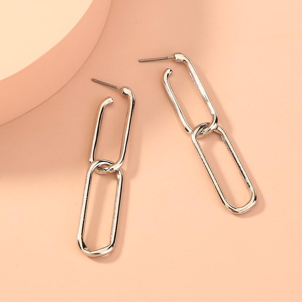 

Элегантные геометрические циркониевые каффы: Шикарные, блестящие медные серьги для женщин