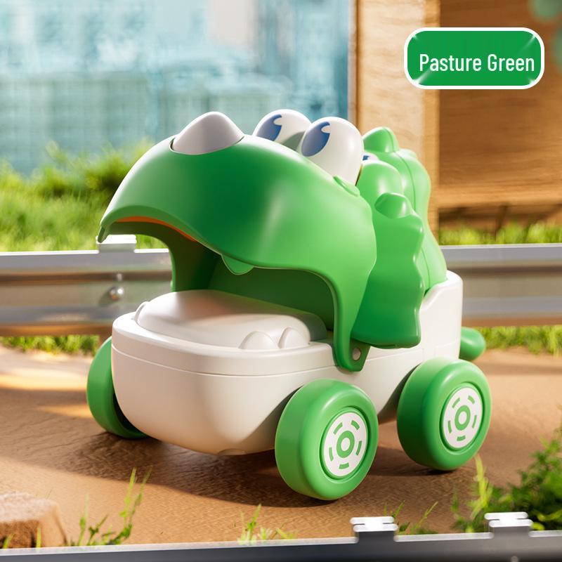 Free Shipping Wind-up Dinosaur & Shark Toy Car for Babies - Educational Pull-String Design for Infants