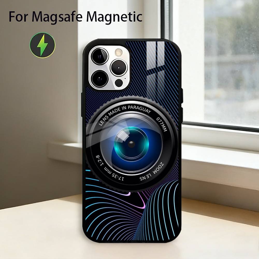 Retro Vintage C-Camera Phone Case For iPhone17,16,15,14,13,12,11 Plus,Pro Magnetic For Magsafe Wireless Charging iPhone11PRO