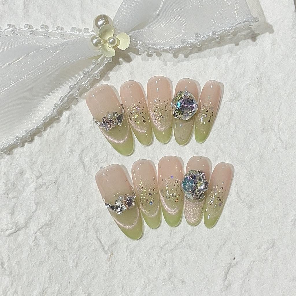 Clear Guava Spring Clear White Guava Smile Cat Eyes Color Gold Foil Sequins Wear Armor