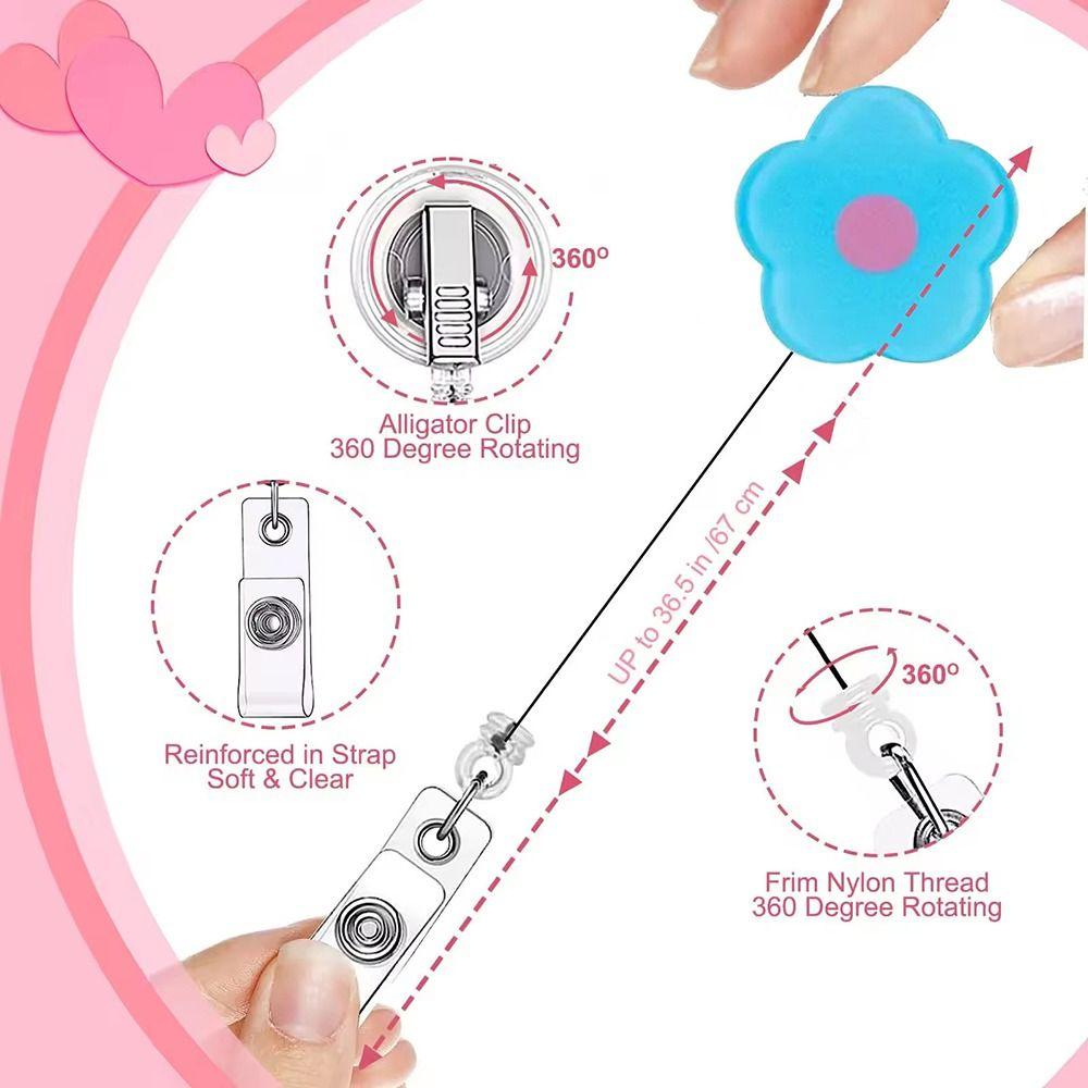 Abnehmbares Krankenschwestern-Ausweis-Set Einziehbarer Krankenschwestern-Ausweisclip Tragbarer Markierstift
