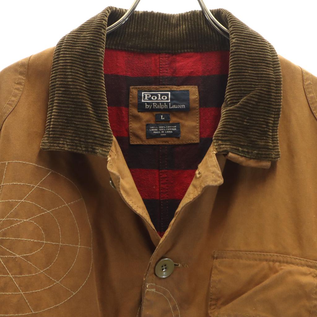 Polo by Ralph Lauren Oil Coating Hunting Jacket L Brown Men's Used