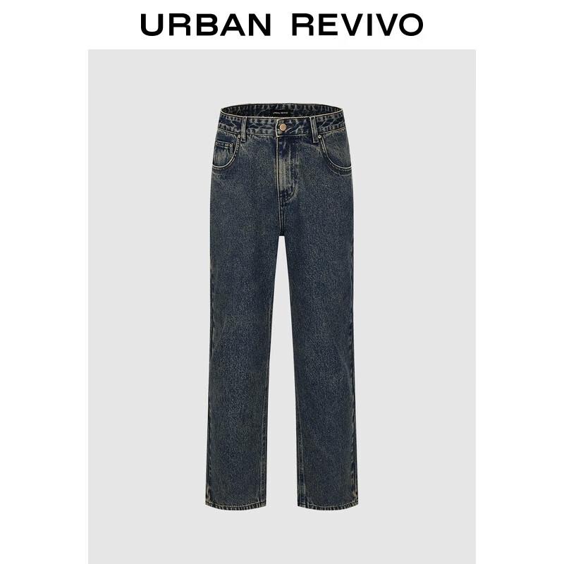 

UR Мужские 2025 Зимние Повседневные Ретро Вываренные Прямые Хлопковые Джинсы Деним 31