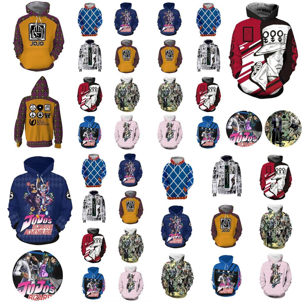 Jojos Bizarre Adventure Hoodie 3d Print Hooded Sweatershirt Cosplay Pullover