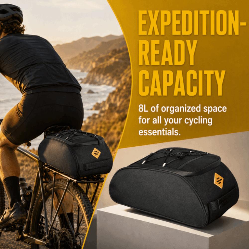 8L Capacity Bicycle Rear Rack Bag Oxford Cloth Rear Rack Bag Bike Storage Bag Outdoor Riding