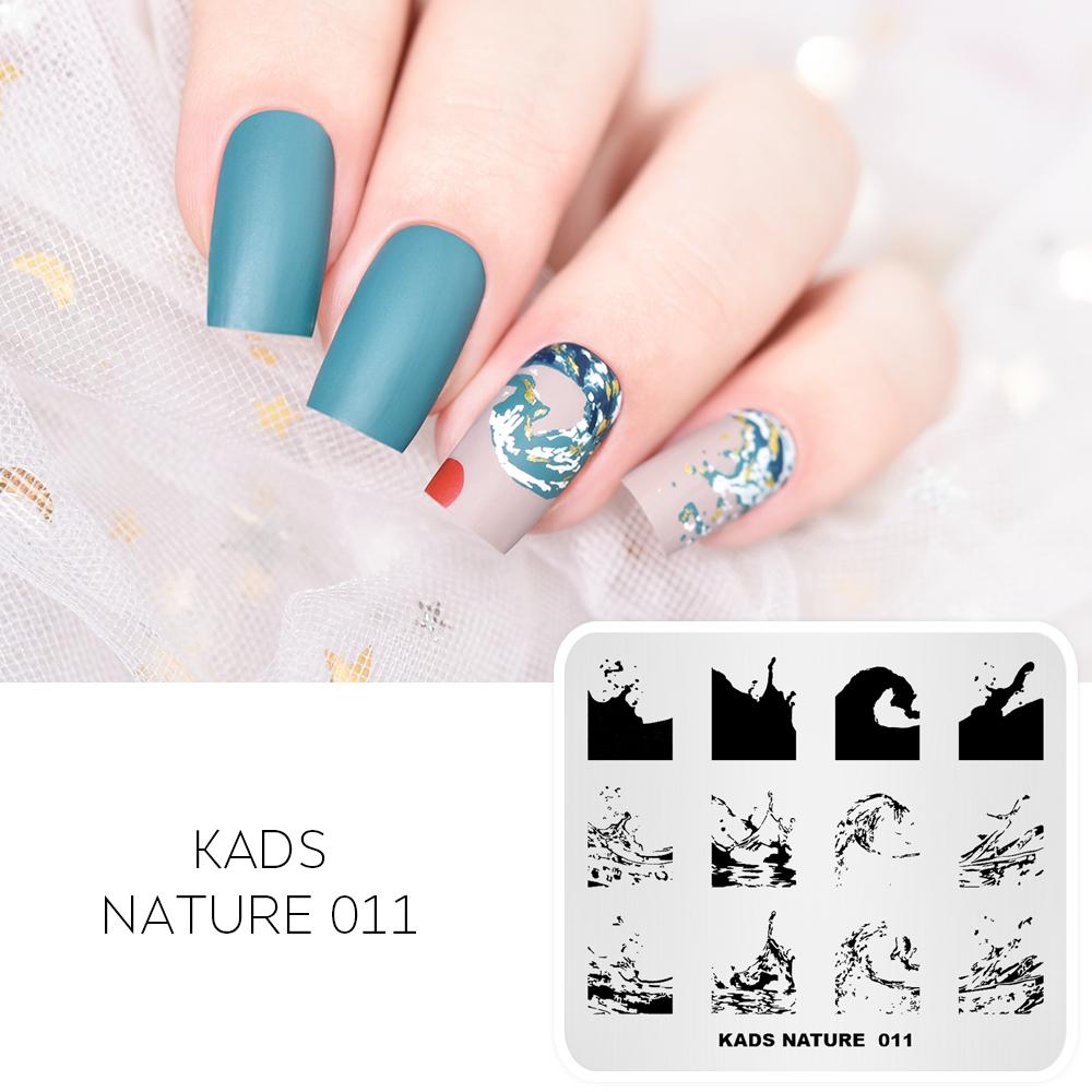 kads Nail Art Stamping Plates 63 Designs Nature Series Nail Template Stencil Plates for Nail Salon