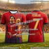 2026 Neues Ferran Torres Spanien Fußballfans T-Shirt Fußballspieler Kollektion Shirt Atmungsaktiv Kurzarm Kinder Erwachsene