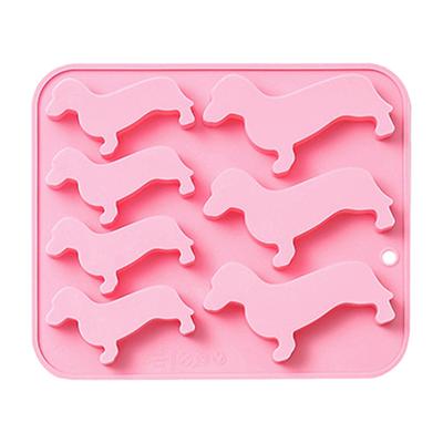Silicone Ice Cube Mold Dachshund Shape Chocolate Candy Mold Biscuit Fondant Mold Fun Baking Mold Birthday Gifts