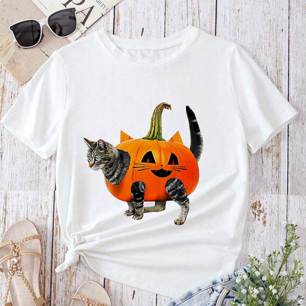 Mama Messy Bun Skull Mom T-Shirt Camiseta Lustiges Damen Halloween Party Geschenk T-Shirt Trendy Spooky Mama Sommer ästhetisches Top T-Shirt