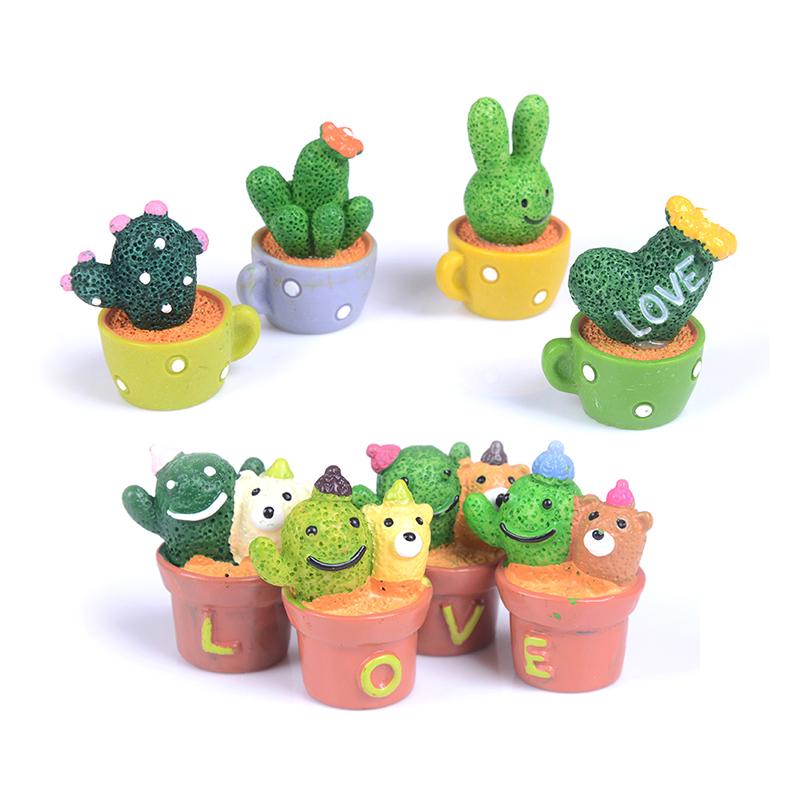 Ghiveci Cactus Miniatură DIY Ornamental Zână Grădină Ornament Decor Artizanat Păpușă Casă de Păpuși