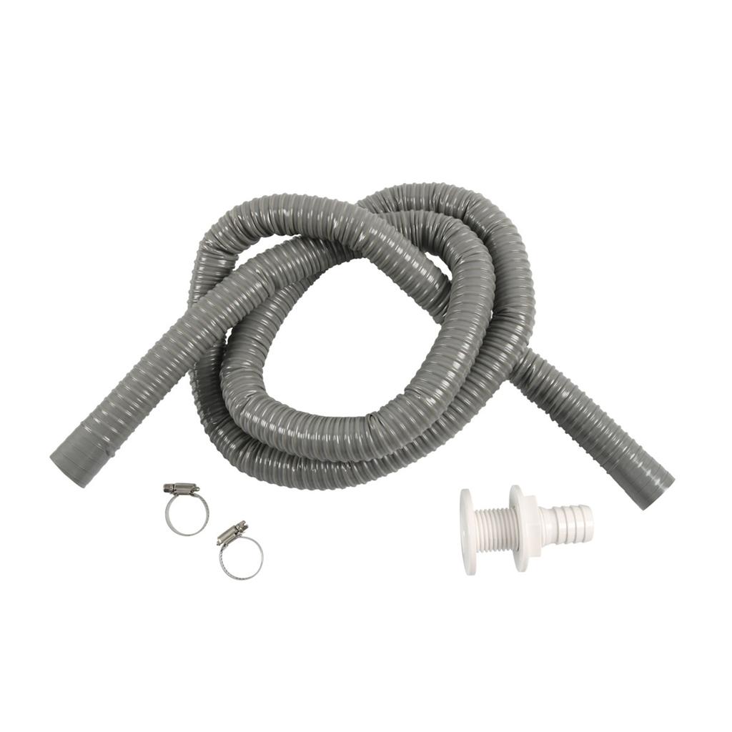 5 Stück 1100 GPH Lenzpumpen-Verrohrungsset einschließlich elektrischer 12V Bootslenzwasserpumpe PVC-Schlauch & 2 Klemmen Borddurchlass