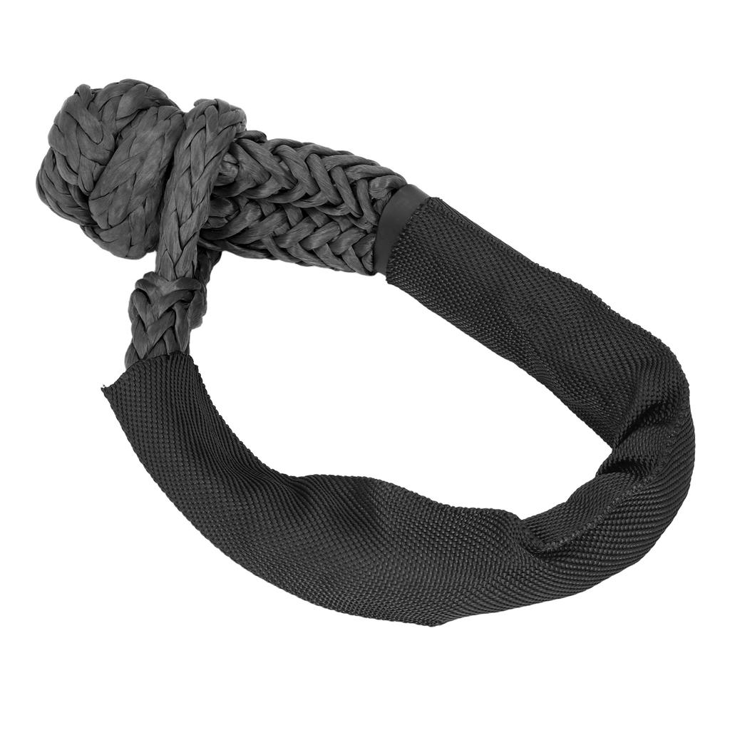 Synthetic Soft Shackle 33069lbs Breaking Strength Off Road Recovery Rope for ATV SUV TruckBlack