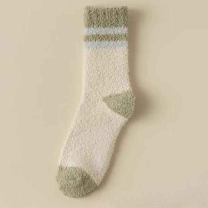 Male Winter Thick Hair Circle Trend Warm Leisure Floor Sleep Tube Socks