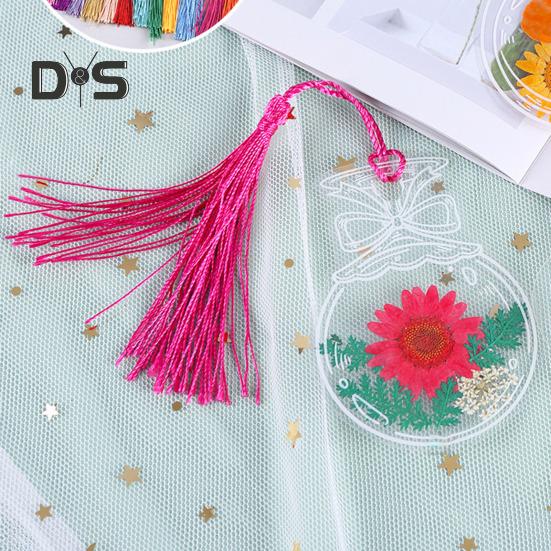 20Pcs DIY Transparent Dried Flower Bookmarks Handmade Clear Pressed Flower Bookmarks Making Kit for Women