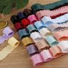 5yards Polyester Ruffles Edge Satin Ribbon Skirt Edge Woven Band  For DIY Hair Garment Accessories