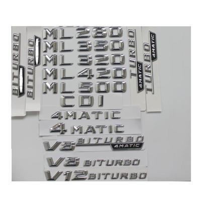 Chrome Trunk Emblems for ML55 ML63 AMG ML250 ML280 ML300 ML320 ML350 ML400 ML500 ML550 4MATIC CDI W166 W164