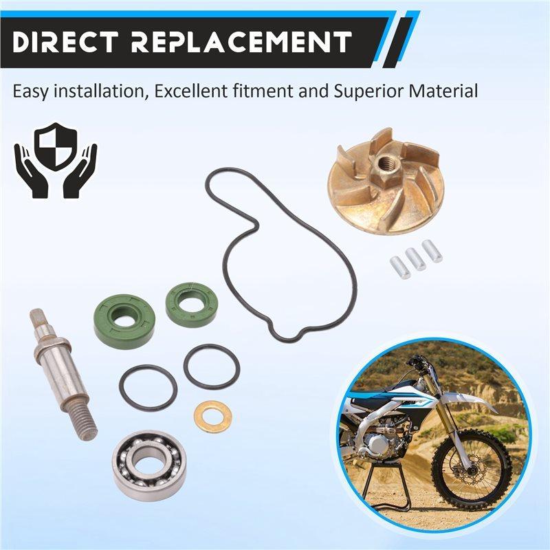 Motorcycle For YZ450F WR450F WR400F Water Pump Impeller Gear Shaft Seal Bearing Gasket Repair Kit 5DJ-12451-00
