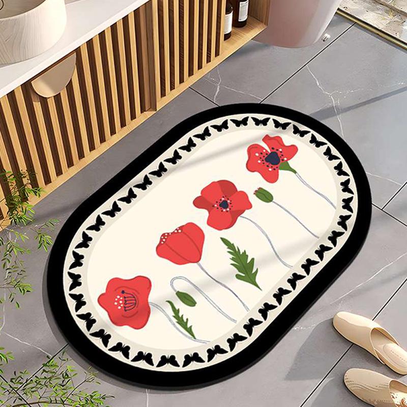 

Мягкий коврик для ног у входа в туалет, коврик для пола в ванной, впитывающий коврик для ванной из диатомовой земли 40x60cm15.7x23.6in