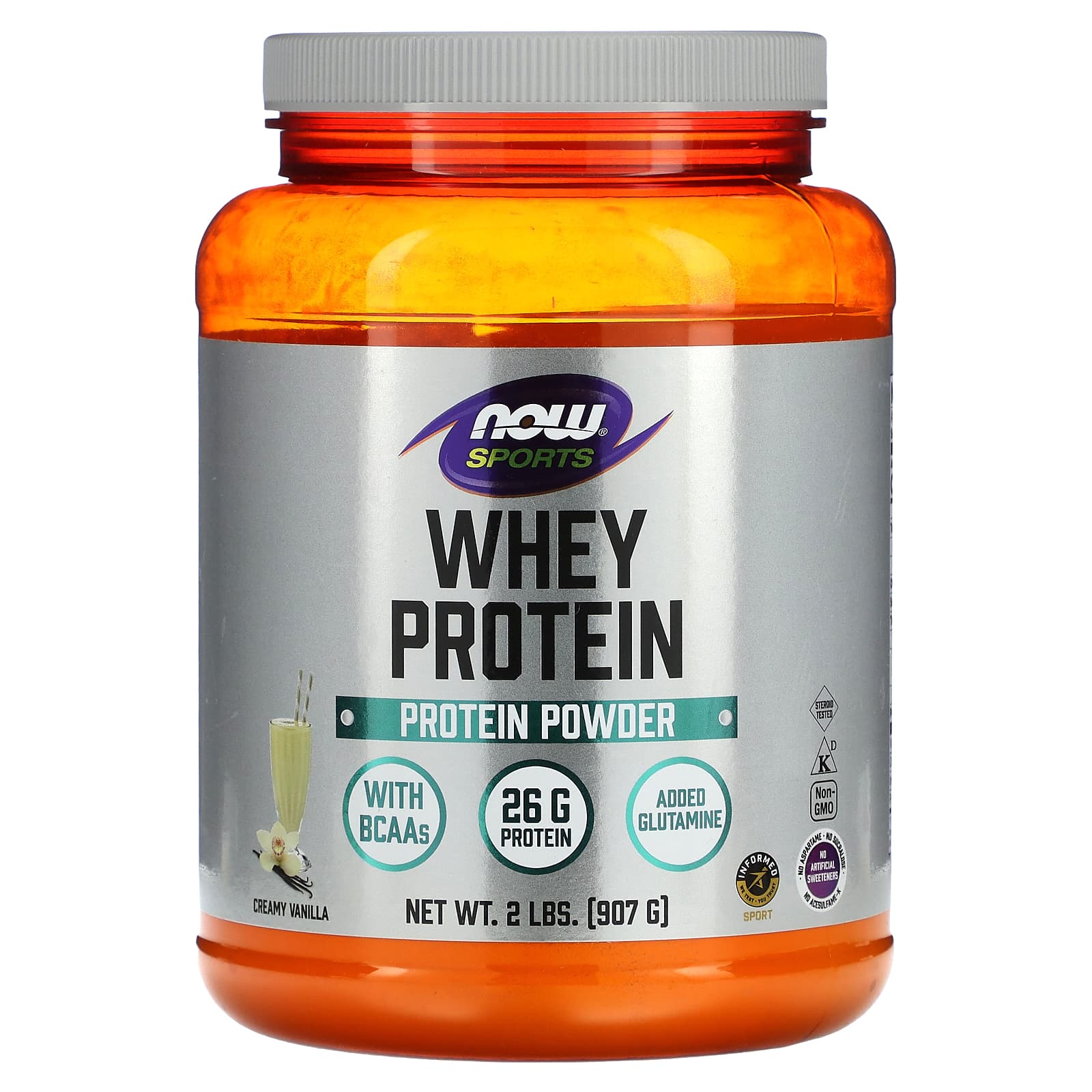 

NOW Foods, Whey Protein Powder, Creamy Vanilla, 2 lb (907 g)