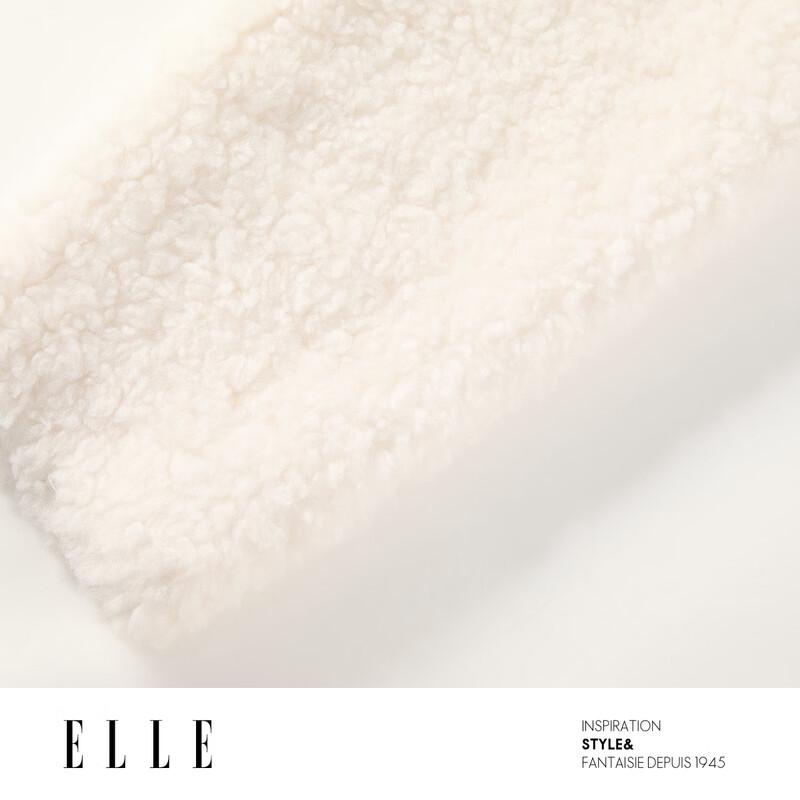 ELLE Women's Plush 100% Wool Hooded Toggle Coat