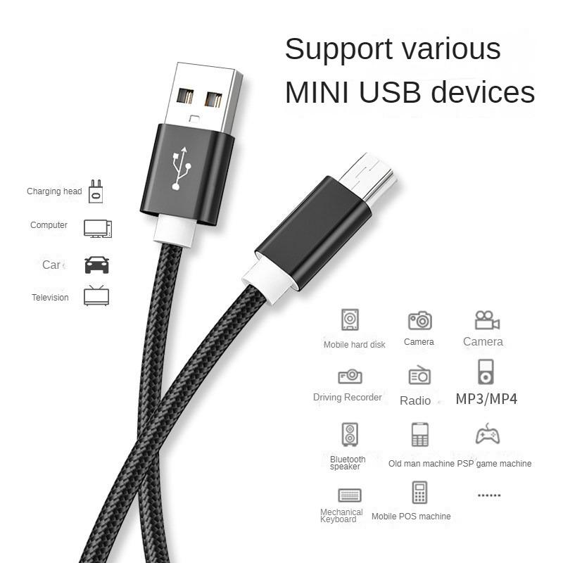 Mini USB Cable Mini USB To USB Fast Data Transfers Charger Cable for MP3 MP4 Player Car DVR GPS Digital Camera HDD Cord 1m