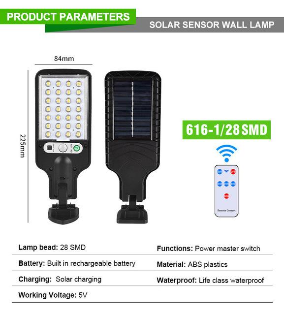 2025 Solar Lamps Outdoor Garden Light Waterproof Human Body Sensor Light Wall Lamp Led Remote Control Home Solar Street Lights