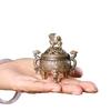 Kylin Three-Legged Alloy Incense Burner with Elephant Foot and Lotus Leaf Design
