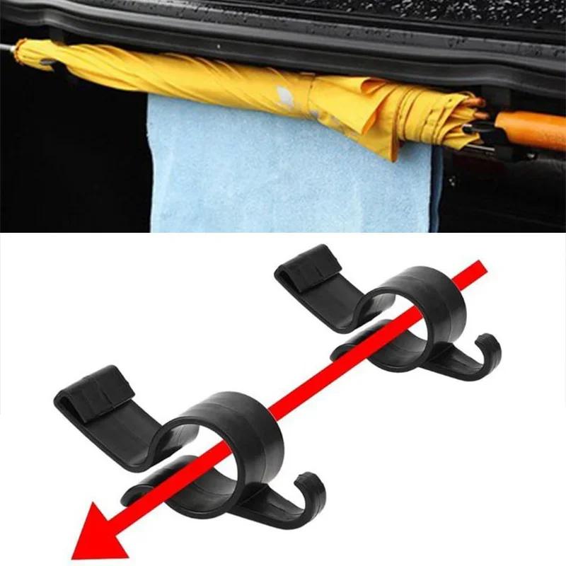 1/4pcs Umbrella Holder Car Trunk Hook Umbrella Mount Plant Towel Hook Auto Accessories Internal Storage Organizer Holders