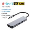 3-in-1 USB C Hub Type-C to HDMI Adapter USB-C 3.1 Splitter 4K30Hz PD100W SD TF Docking Station for MacBook iPad Pro Air USB 3.0