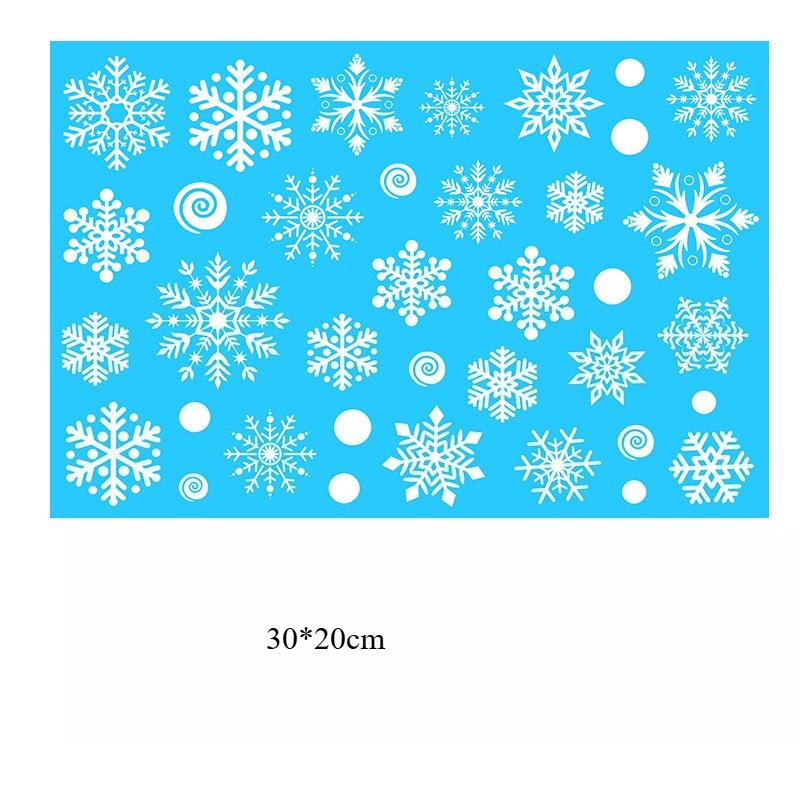 Noel Pencere Çıkartmaları Xmas Ağacı Ev Kar Tanesi Cam Çıkartması Mutlu Noeller Dekorasyon Ev Navidad Hediyeleri Noel