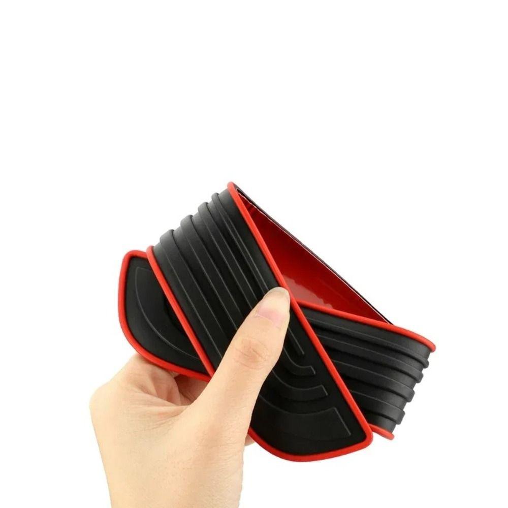 4pcs PVC Rubber Car Door Sill Scuff Covers Anti-scratch Adhesive Plate Autos Step Protector Universal Car Accessories