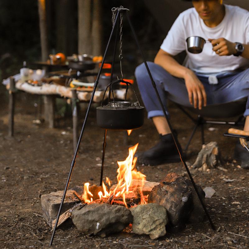 Aluminum Alloy Camping Tripod for Bonfire & Picnic Cooking