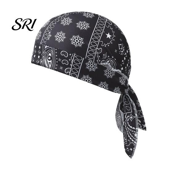 Elastic Strap Bandana Paisley Cooling Headscarf Cap Set, Sweat Wicking Adjustable Moisture-wicking Straps Fit Breathable Hand Washable Headwrap