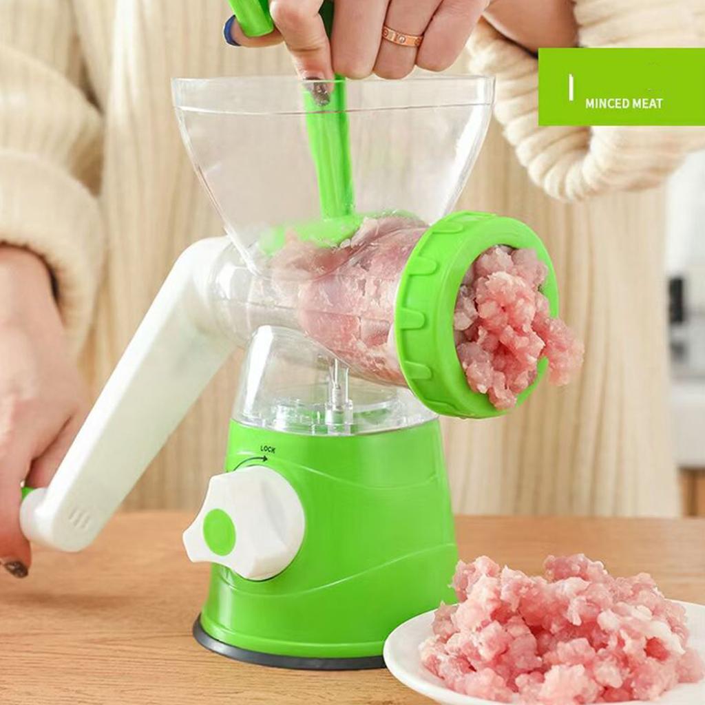 Manual Meat Mincer Food Processor Grinder Portable Blender Sausage Maker Stuffer Stainless Steel for Beef Fish Pork