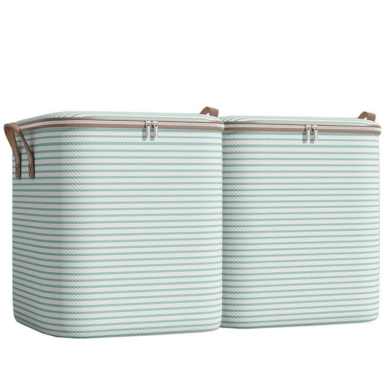 Clothes & Quilts Storage Bags, Durable Cotton Wardrobe Organizers for Packing & Moving