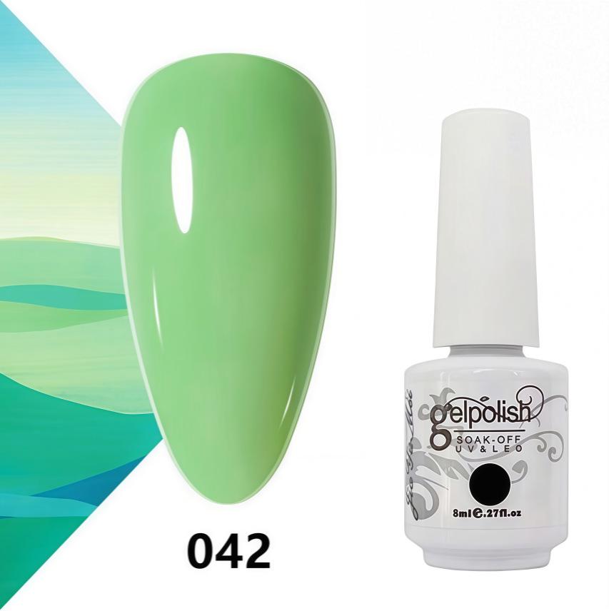 Amber Gel Polish Set: Gel Polish Manicure Kit with Whitening, Base Coat, and Sealer.