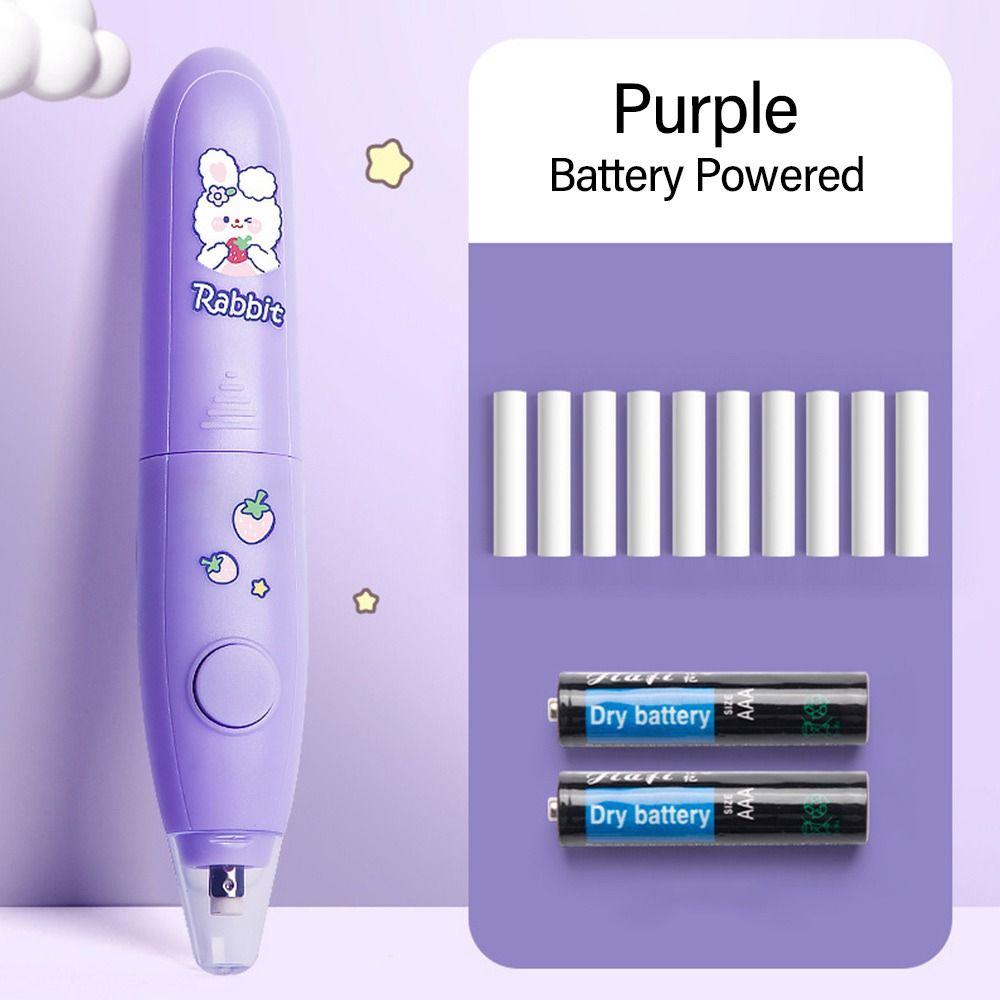 

Инструменты для коррекции рисунков Автоматический карандашный ластик Электрический ластик с перезаряжаемым/батарейным питанием Purple-Battery Powered