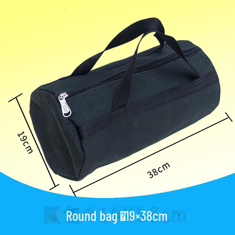Large Capacity Wear-Resistant Canvas Tool Bag for Electricians and Woodworkers with Multi-Function Storage
