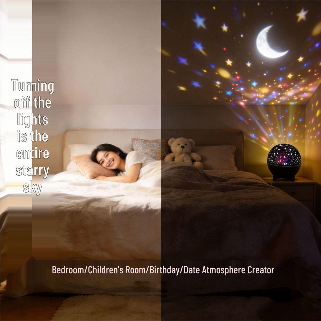 Colorful Dream Star Projector Night Light for Children's Bedroom