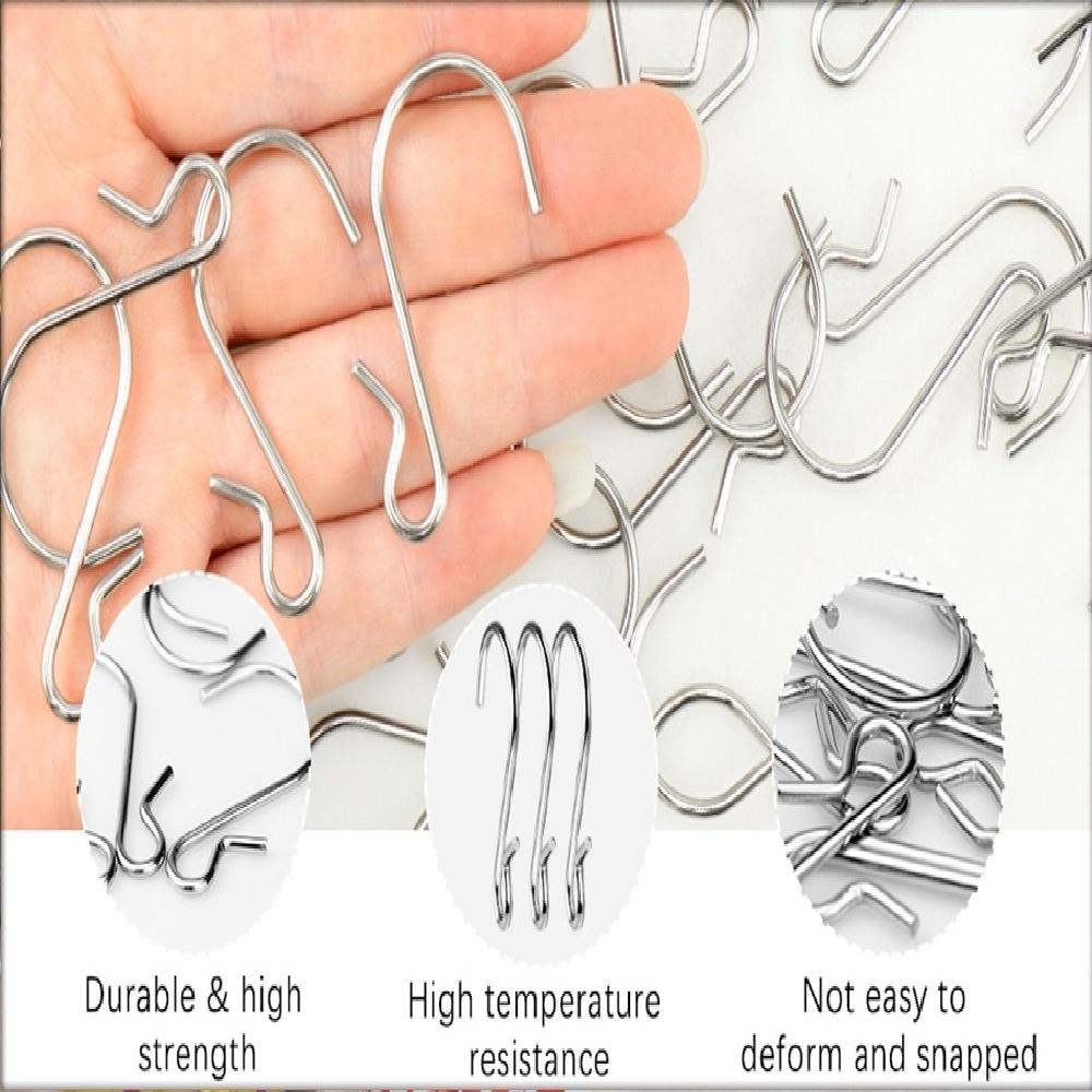 60 Metal Grooved Hooks Christmas Lights Hooks Weatherproof Light Clip Hooks For Hanging Christmas Decorations Outdoor String Lights, Party Decorations