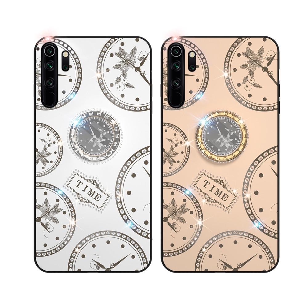 Estuche rígido para Xiaomi Redmi Note 8 Pro Reloj de moda Patrón Diamante  de imitación Carcasa del teléfono celular con soporte / Cuerda de mano /  Cordón - comprar a precios bajos