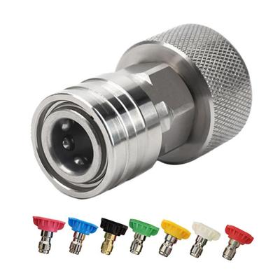 Garden Hose To Mini Power Washer Adapter 3/4-inch GHT To 1/4-inch Garden Hose Pressure Washer Attachment Convert Water Hose