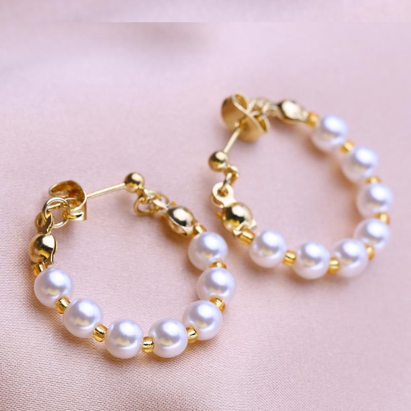 KNIKOO Brincos de pino de geometria para mulheres Brincos da moda Joias para presentes de festa de casamento Brincos redondos