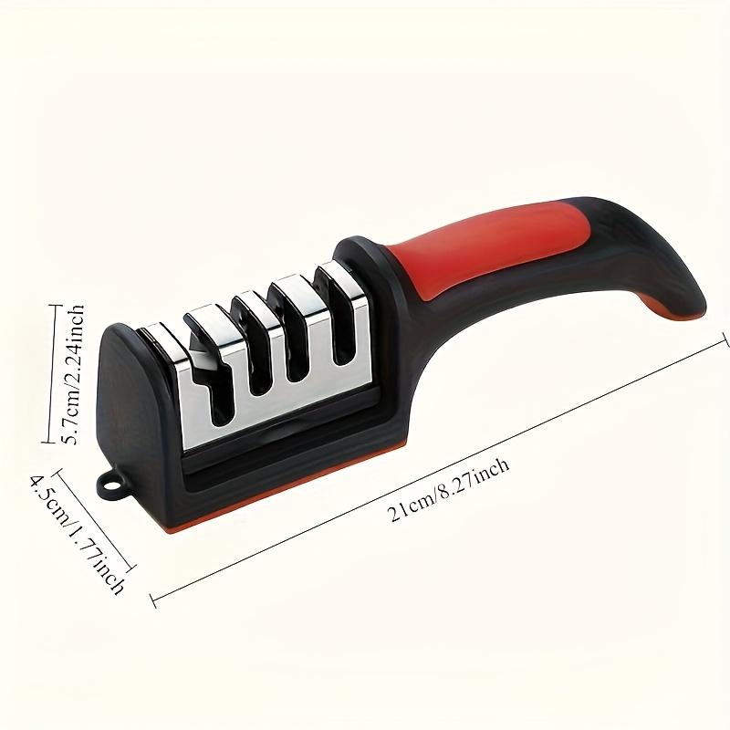 1PC Multi-functional Four-stage Professional Tool Sharpener, Made of Tungsten Steel, ABS and Ceramic Whetstone, Is a Must-have for Households.