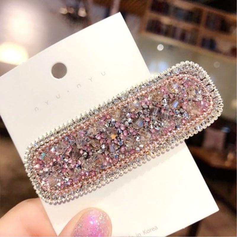 Korean Rhinestone Diamond-Edge Hairpin for Women: Stylish One-Word Clip for Bangs and Side Hair